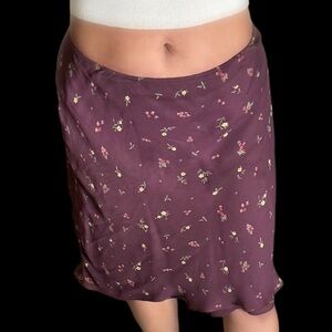 Y2K Floral Low Rise Slip Skirt